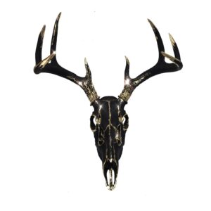 Black Matte Deer Skull