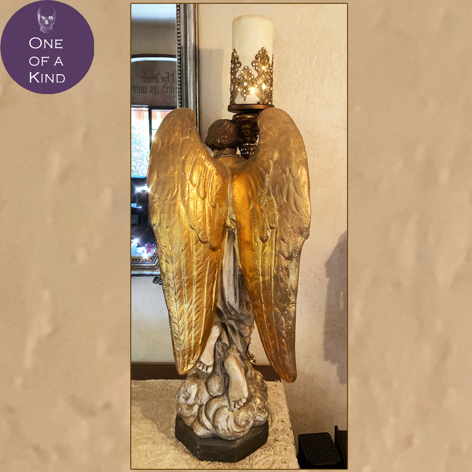 Lisa Carrier Tall Angel Candle Holder