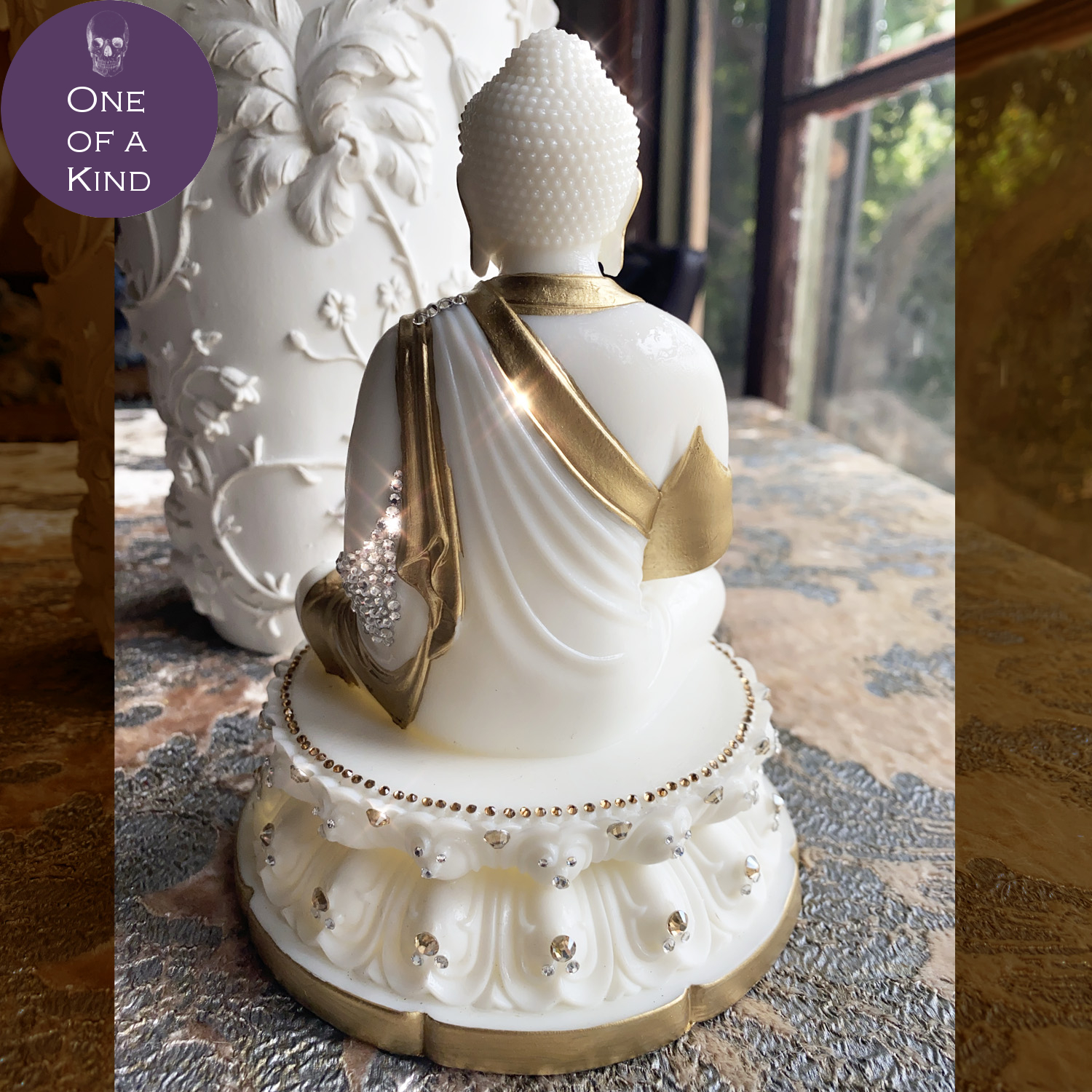 Lisa Carrier Designs Cream Crystal Buddha