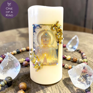 Flameless Pillar Buddha Candle